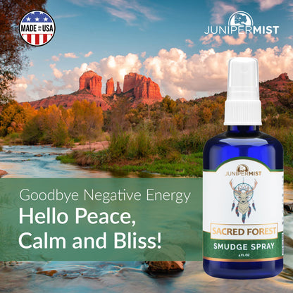 Cedar & Sage Sacred Forest Smudge Spray (4oz) – Smokeless Cleansing & Spiritual Protection – USA Made