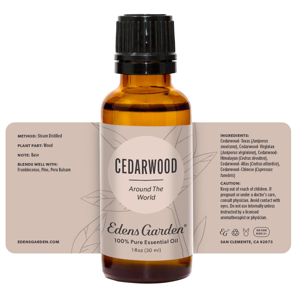 Edens Garden Cedarwood Around The World Essential Oil – 30 ml, 100% Pure & Premium