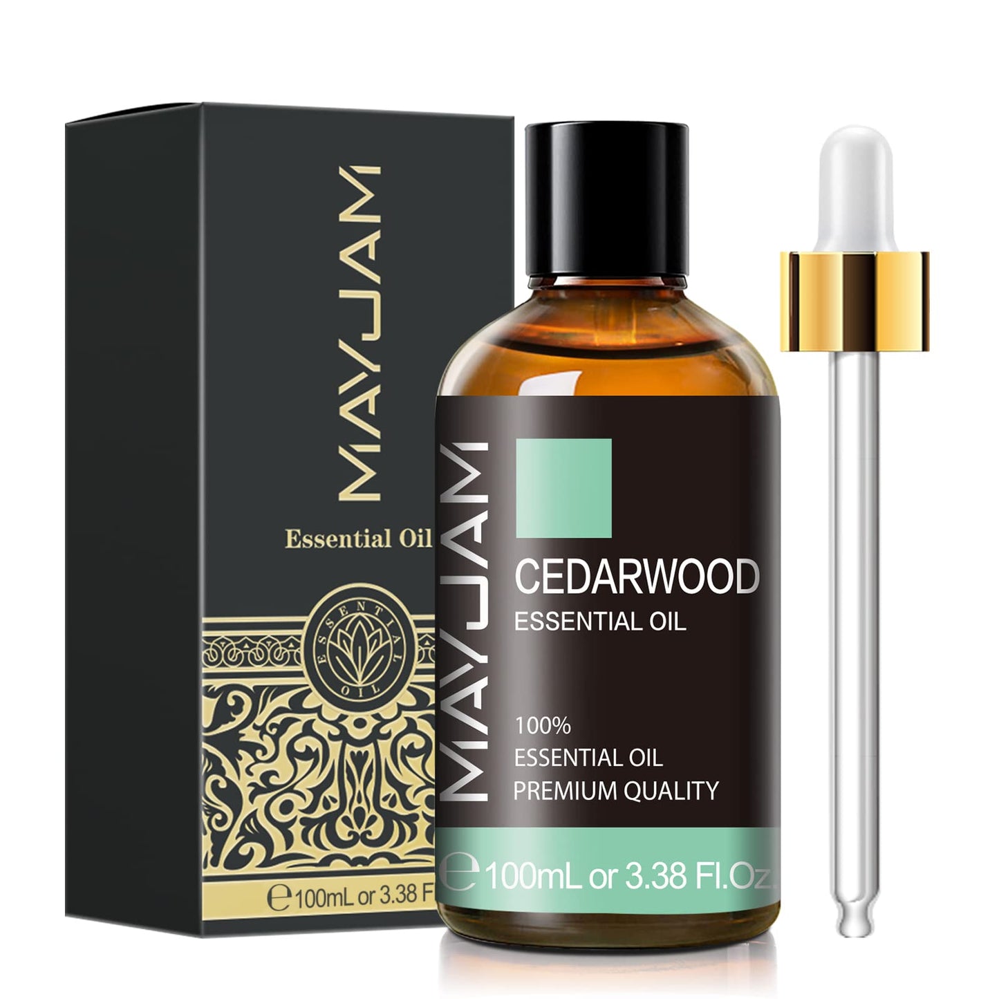 Cedarwood Essential Oil 100ML - MAYJAM Premium Grade with Glass Dropper