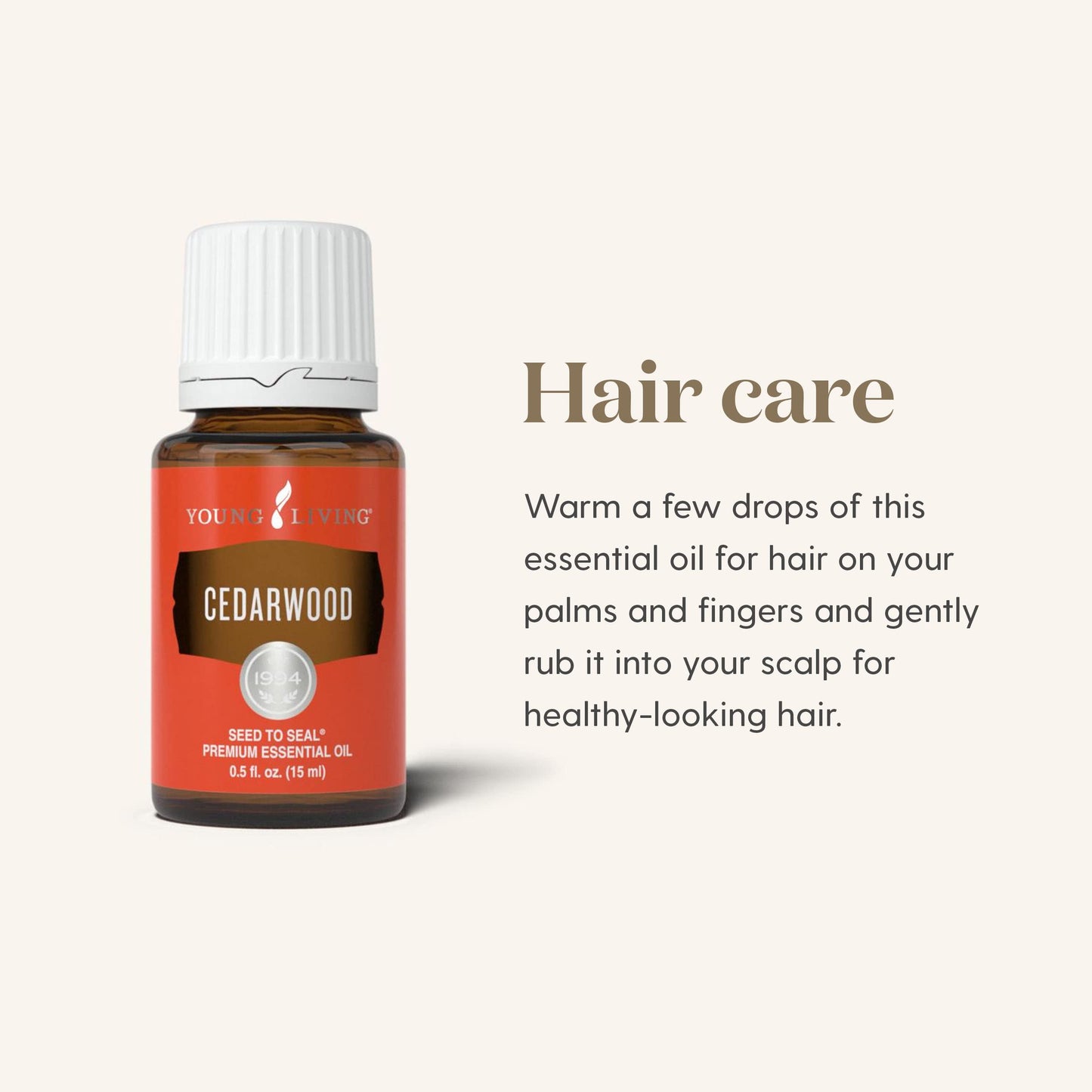 Cedarwood Essential Oil 15ml – Calming, Nourishing for Skin, Hair & Scalp | Young Living