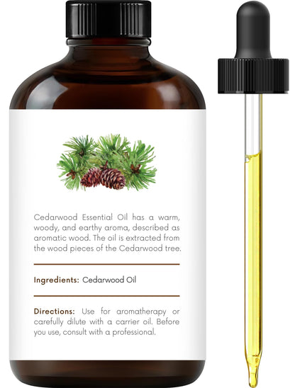 Handcraft Blends Cedarwood Essential Oil – 4 oz – 100% Pure & Natural | Premium Grade
