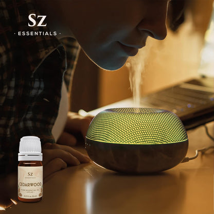 Sz Essentials - Cedarwood Essential Oil (Cedrus atlantica) – Therapeutic Grade, 100% Pure & Natural, 5ml (0.17 fl oz)