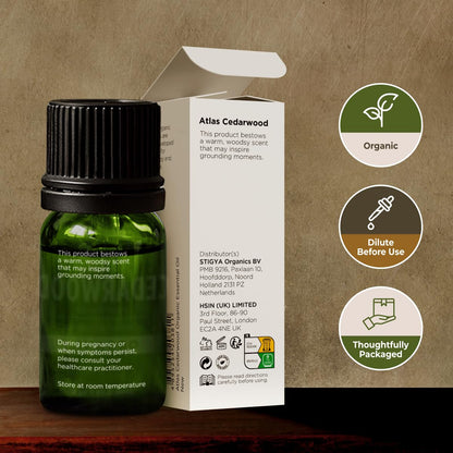 Gya Labs Organic Cedarwood Essential Oil 0.34 fl oz | Skin, Hair, Diffuser & DIY Candles