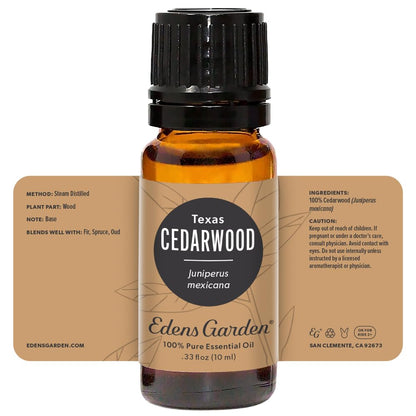 Edens Garden Cedarwood Texas Essential Oil – 100% Pure, Premium Grade, 10 ml