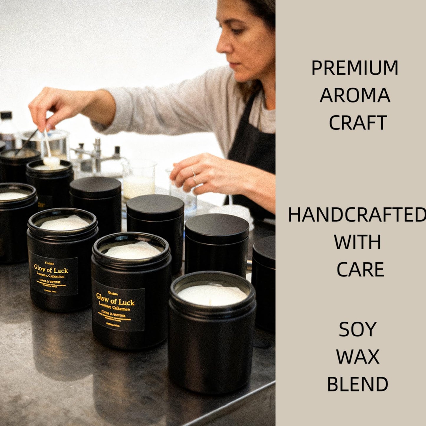 Cedarwood & Vetiver Soy Candle – Luxury Handcrafted Black Jar (7.05 oz, 42-Hour Burn)