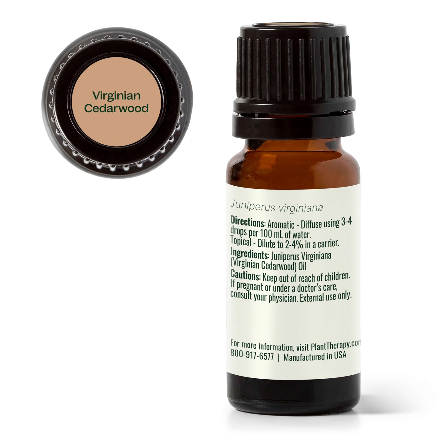 Cedarwood Virginian Essential Oil 10 mL | 100% Pure, Undiluted, Therapeutic Grade – Plant Therapy