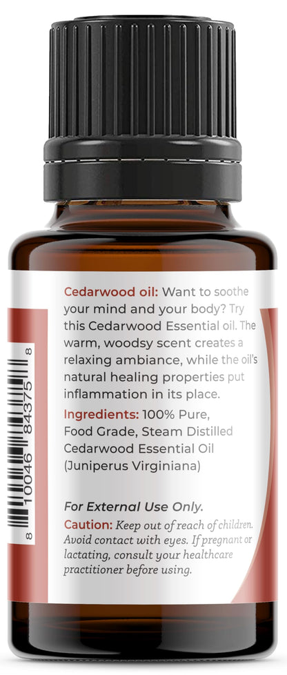 Viva Doria Cedarwood Essential Oil | 100% Pure, Undiluted, 15 mL | Therapeutic Grade