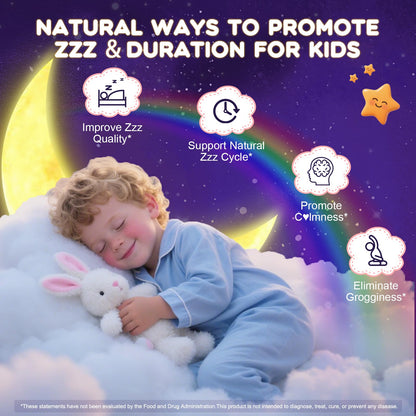 CEECISEE Magnesium Gummies for Kids 4+ | Organic Chewable Magnesium with B6, D3, Zinc + L-Theanine | Zzz Aid