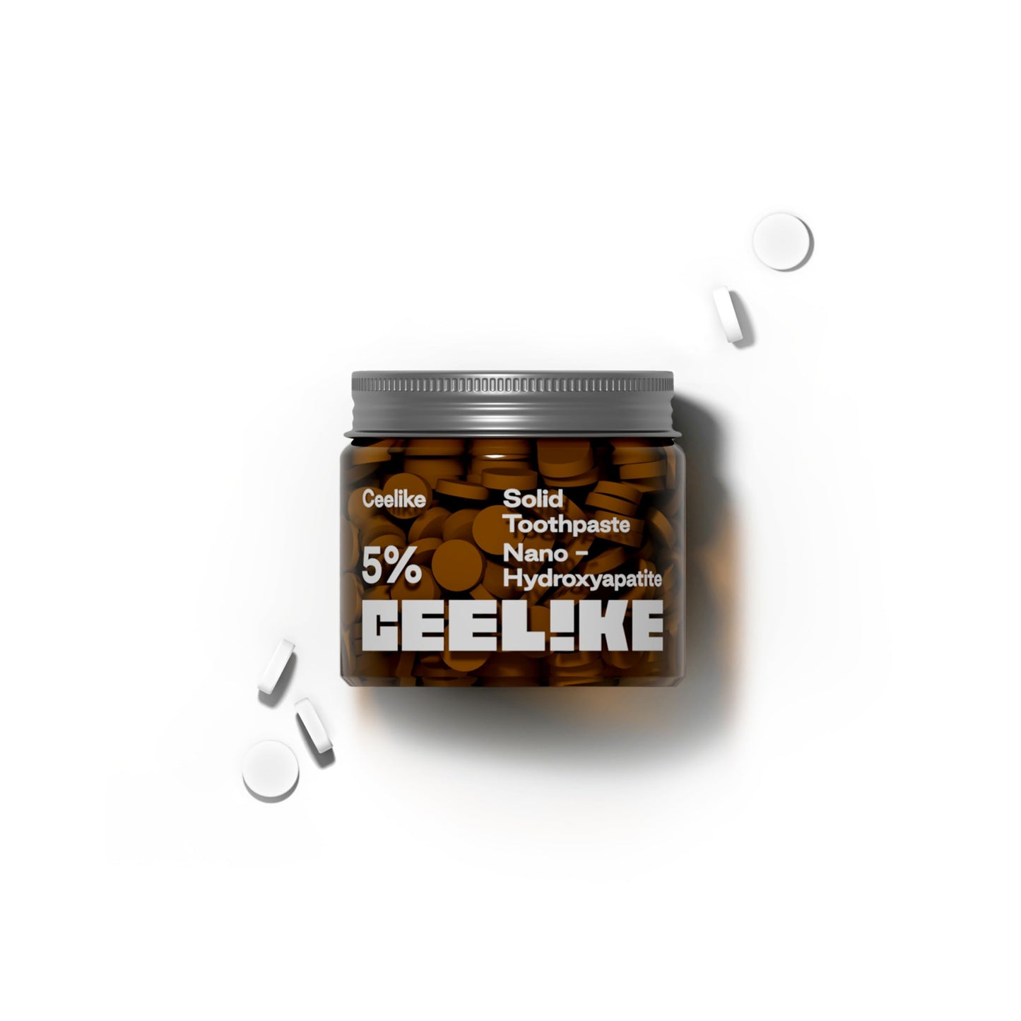 CEELIKE 5% Hydroxyapatite Toothpaste Tablets – Natural Cleaning & Enamel Strength (62 Count)