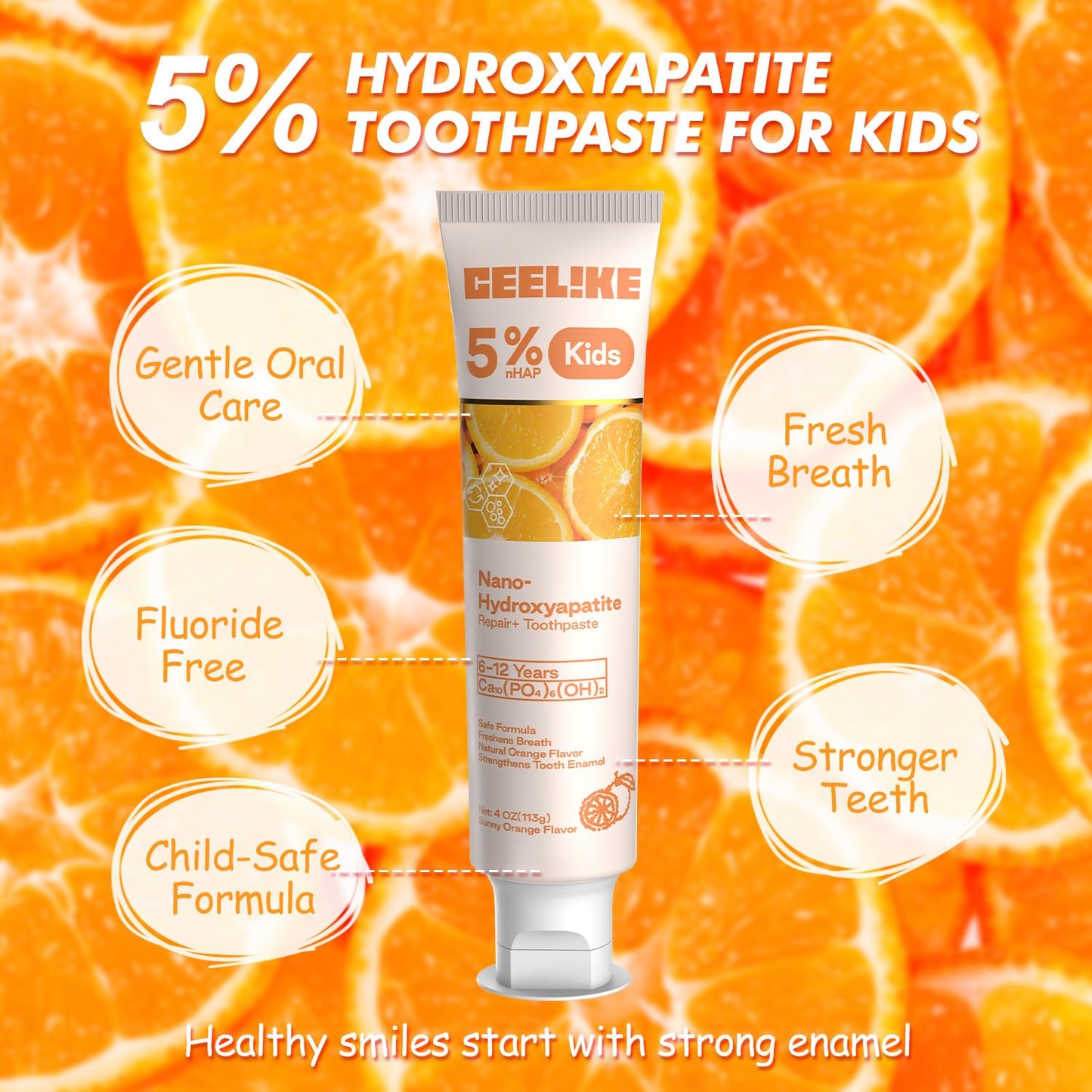 CEELIKE Hydroxyapatite Toothpaste & Kids Set – Strengthens Teeth & Enamel