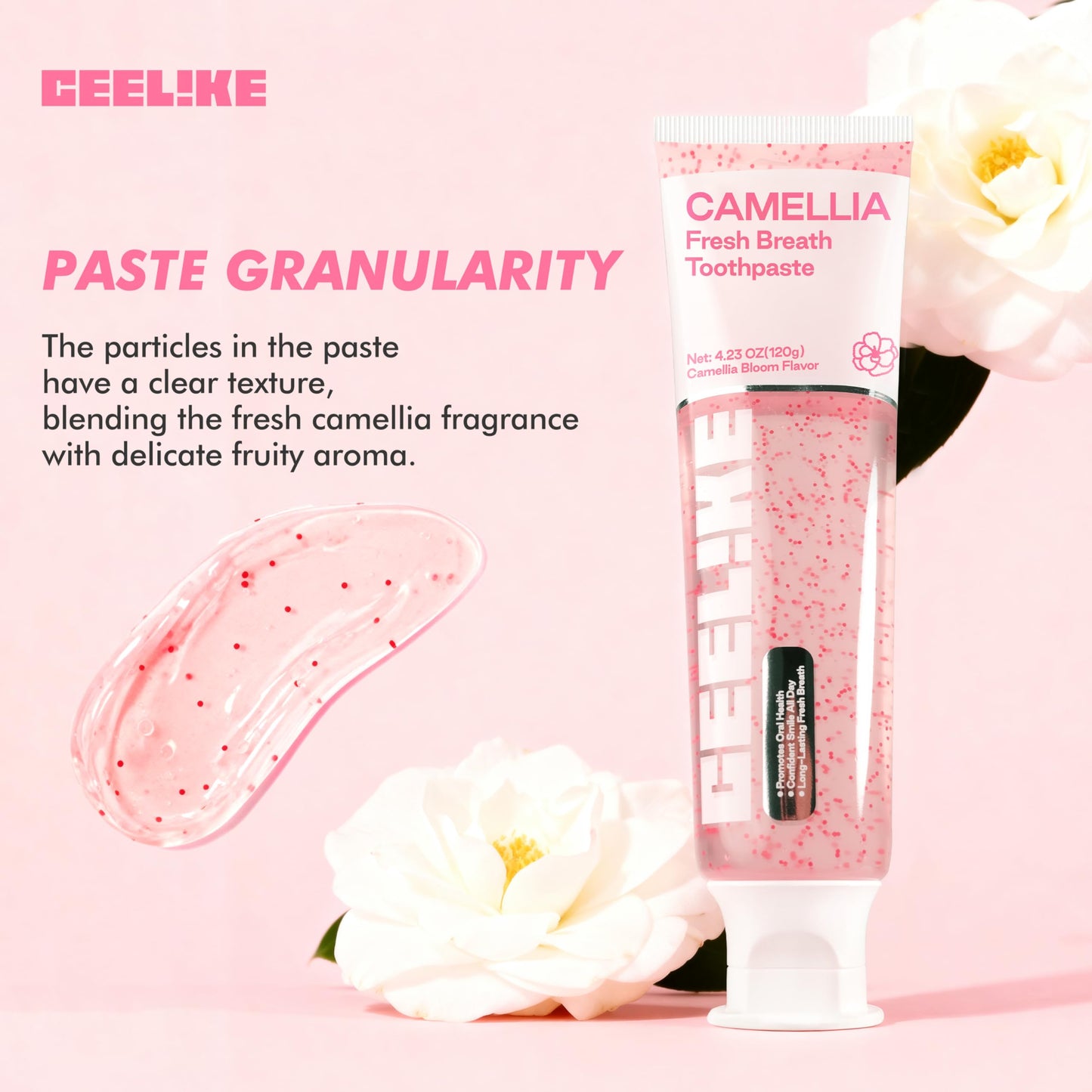 CEELIKE Camellia Fresh Breath Toothpaste - Floral Flavor, 4.23 oz (120 g)