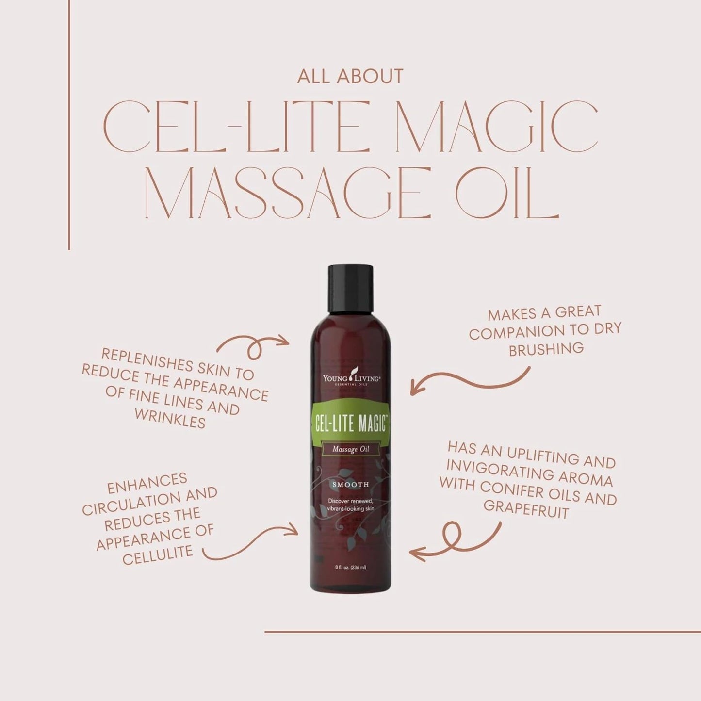 Cel-Lite Magic Massage Oil 8 oz Bottle by Young Living Essential Oils | Cel Lite