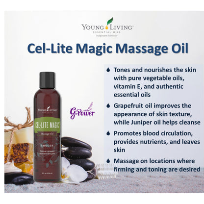 Cel-Lite Magic Massage Oil 8 oz Bottle by Young Living Essential Oils | Cel Lite