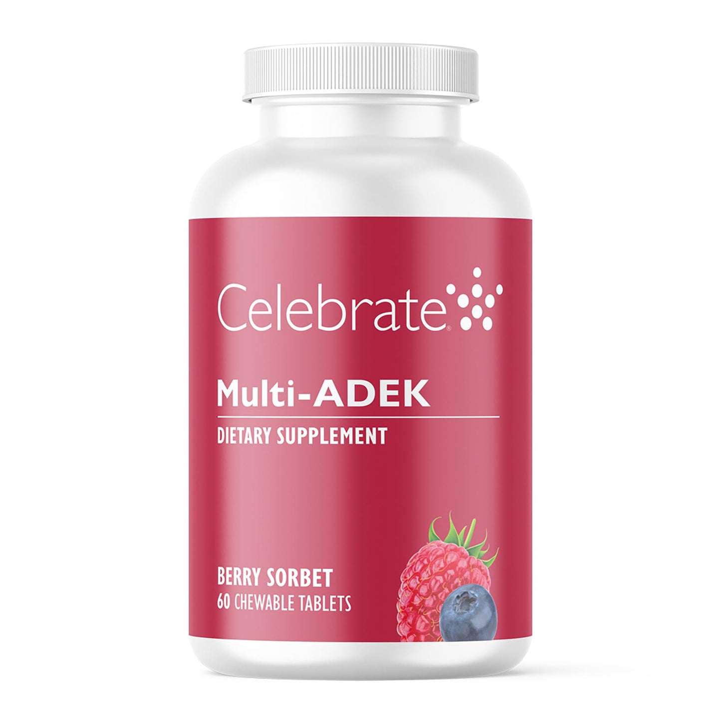 Celebrate Vitamins Multi ADEK Chewables Iron Free | Bariatric Multivitamin 60 Tablets