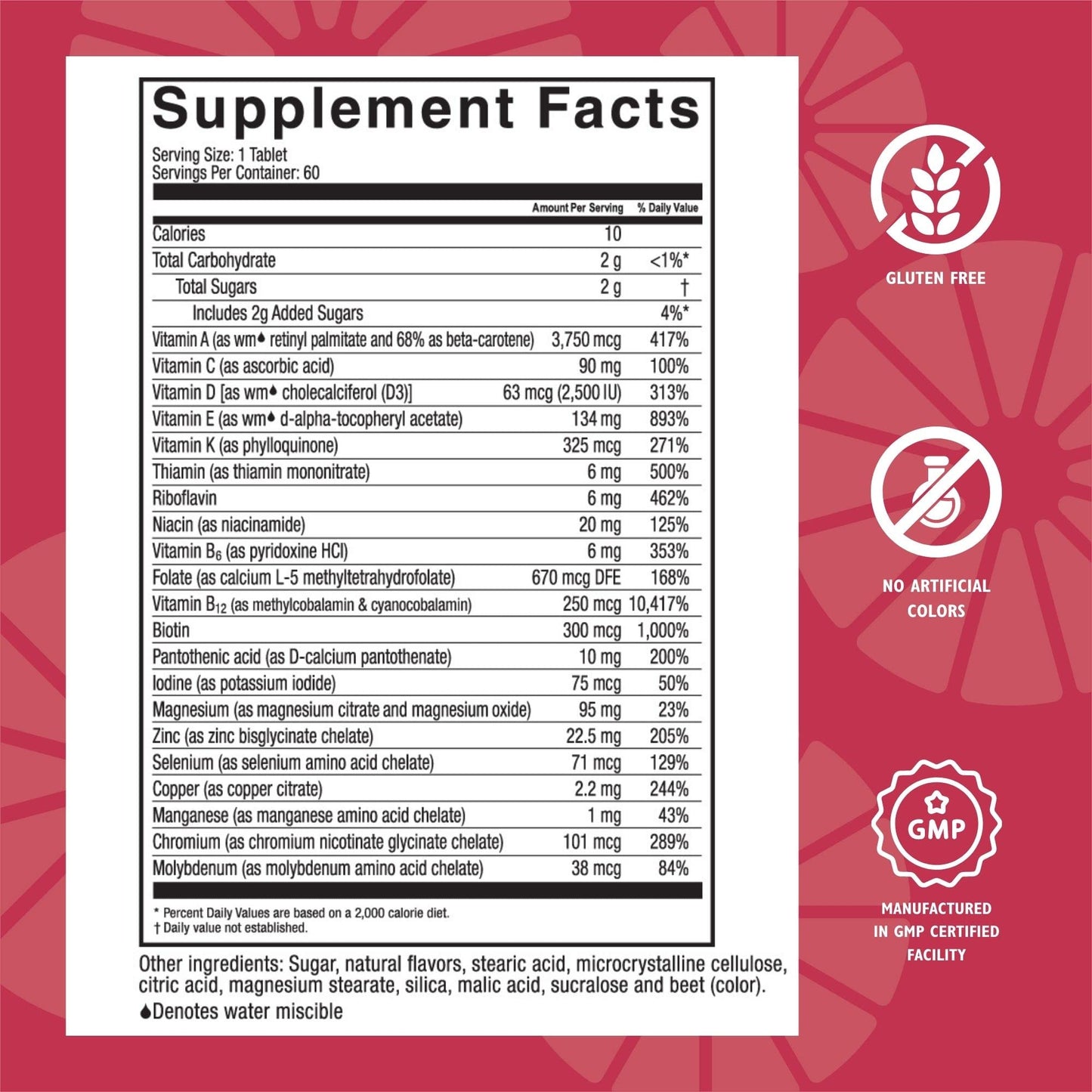 Celebrate Vitamins Multi ADEK Chewables Iron Free | Bariatric Multivitamin 60 Tablets