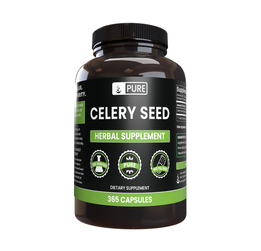 Pure Celery Seed Capsules (365) – No Magnesium Or Rice Fillers | Lab Verified BritishVita | Premium UK Vitamins & Wellness Supplements