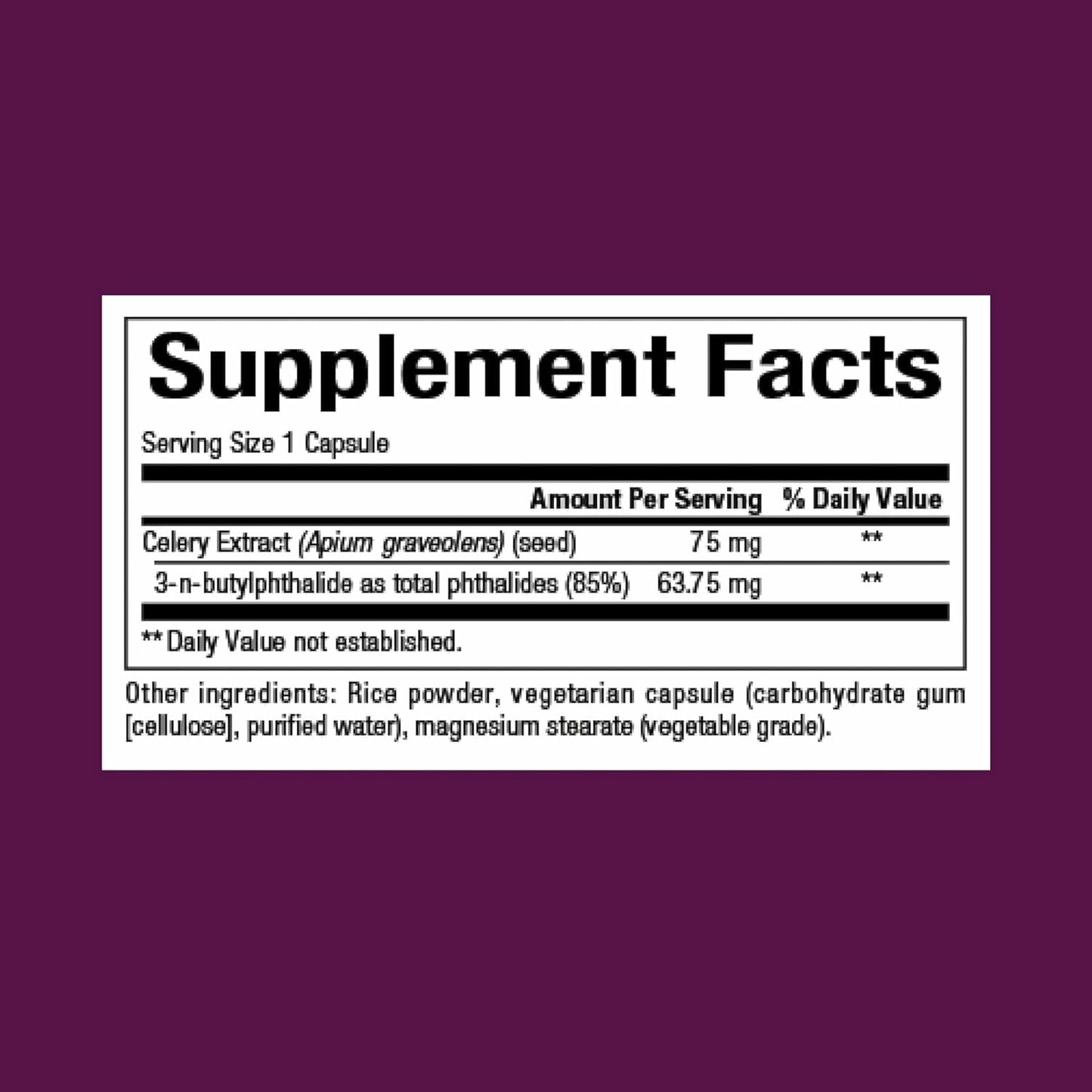Celery Seed Extract by Natural Factors | 60 Capsules for Healthy Circulation