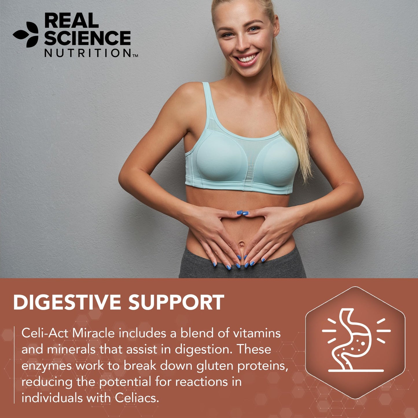 Real Science Nutrition Celi-Act Miracle – Natural Celiac Support & Digestive Health
