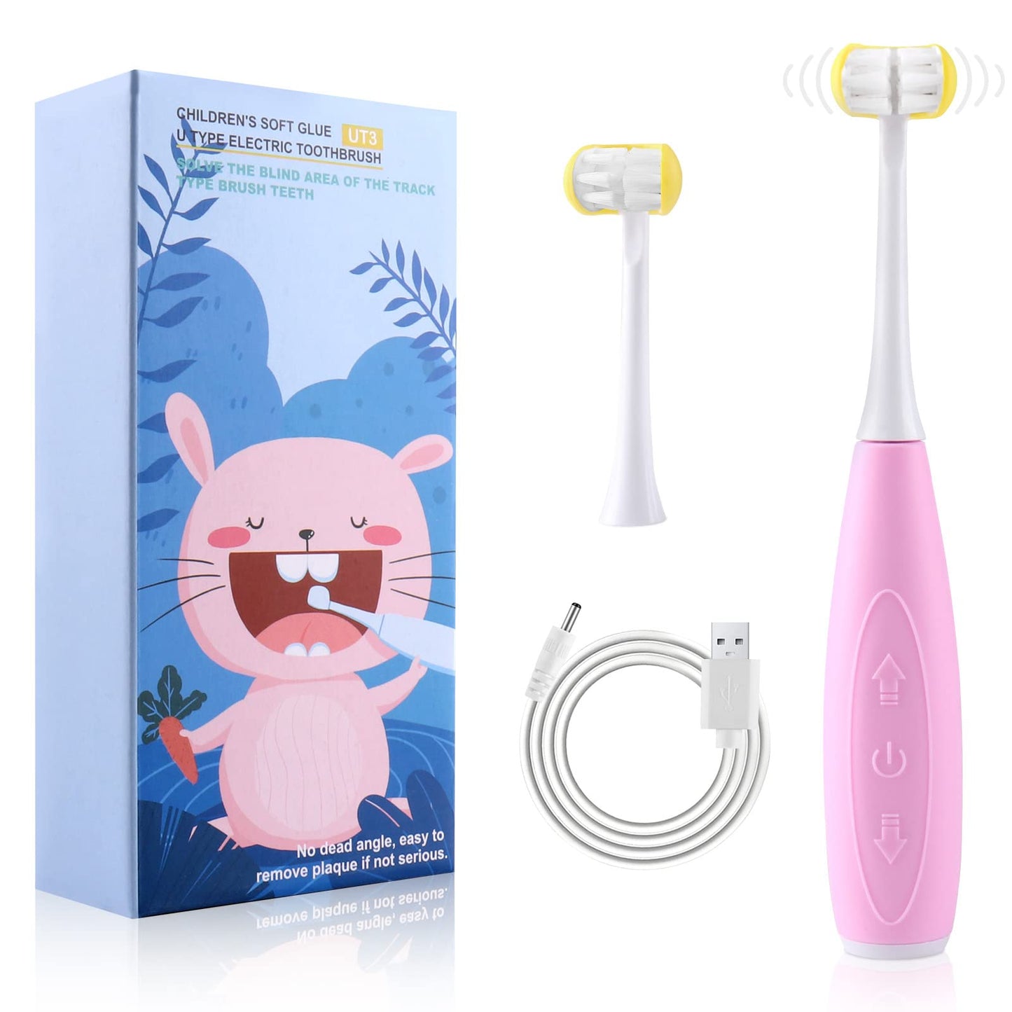 Cellena Kids Auto Toothbrush U31 – Pink Regular, Sonic Electric, 2 Brush Heads