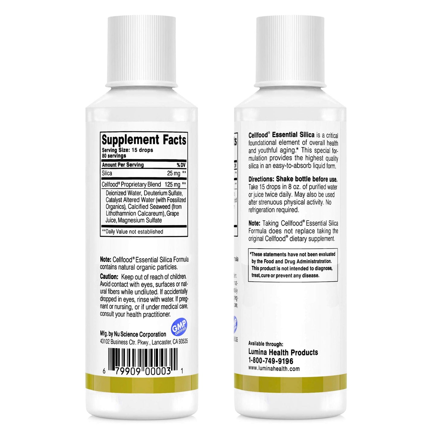 Cellfood Essential Silica – 4 oz, 3 Pack | Anti-Aging Formula for Bones, Joints, Hair & Skin