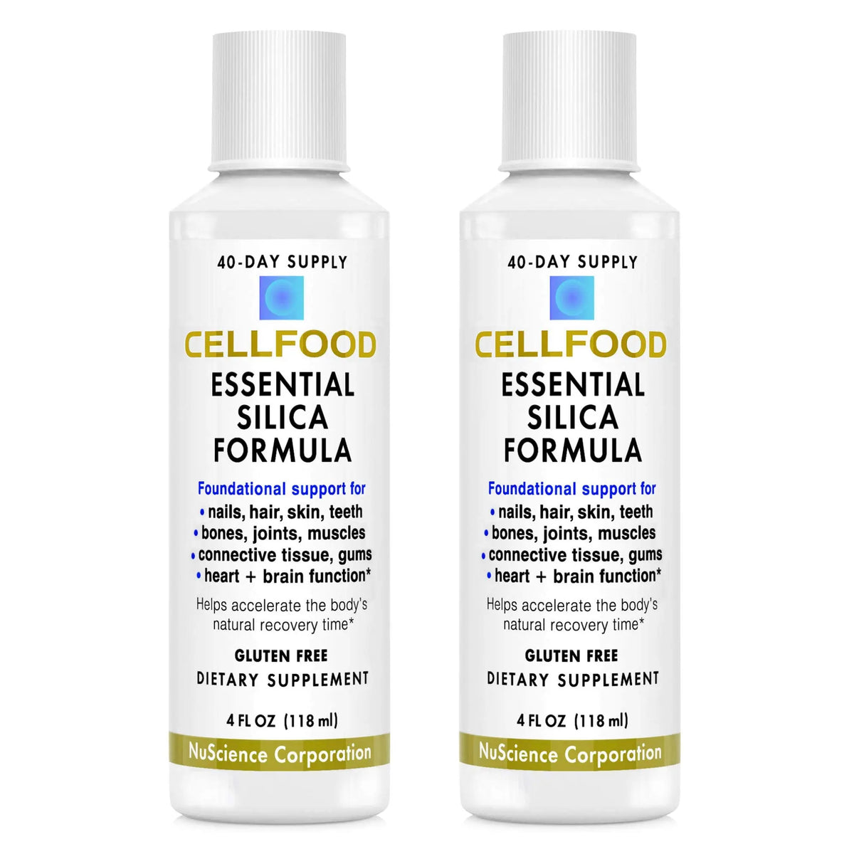 Cellfood Essential Silica Anti-Aging Formula – 4 oz, 2 Pack | Supports Bones, Joints, Hair, Skin, Nails BritishVita | Premium UK Vitamins & Wellness Supplements