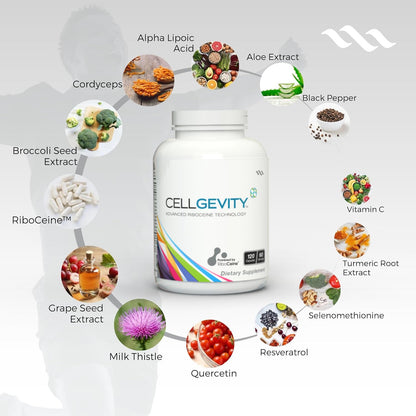 Cellgevity: Advanced RiboCeine Glutathione Support — 120 Veg Capsules (Pack of 2)