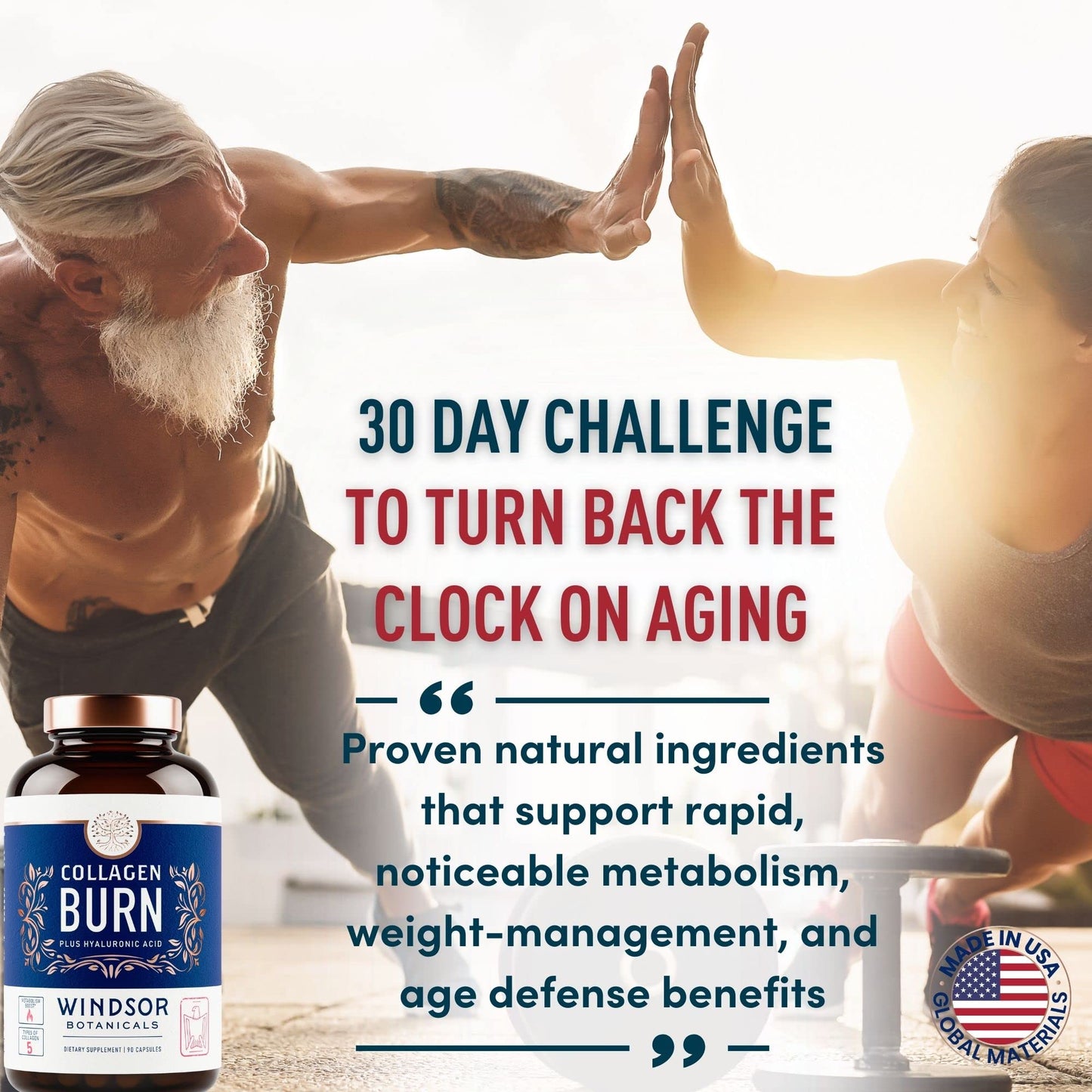 Thermogenic Multi Collagen Burn Capsules – Hydrolyzed Collagen Types I–X, Hyaluronic Acid | 90 Pills