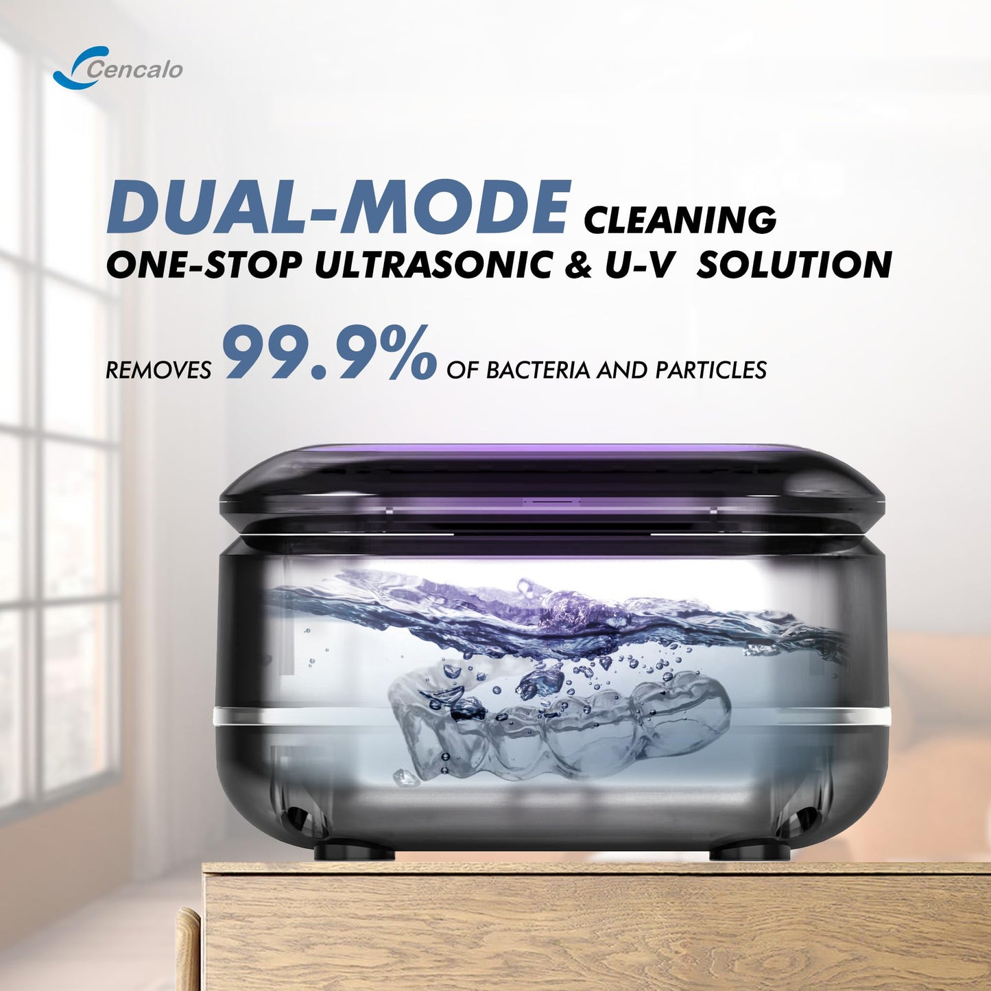 FSA/HSA Eligible 2-in-1 Ultrasonic & UV Dental Cleaner - 42kHz, 180ml Pod