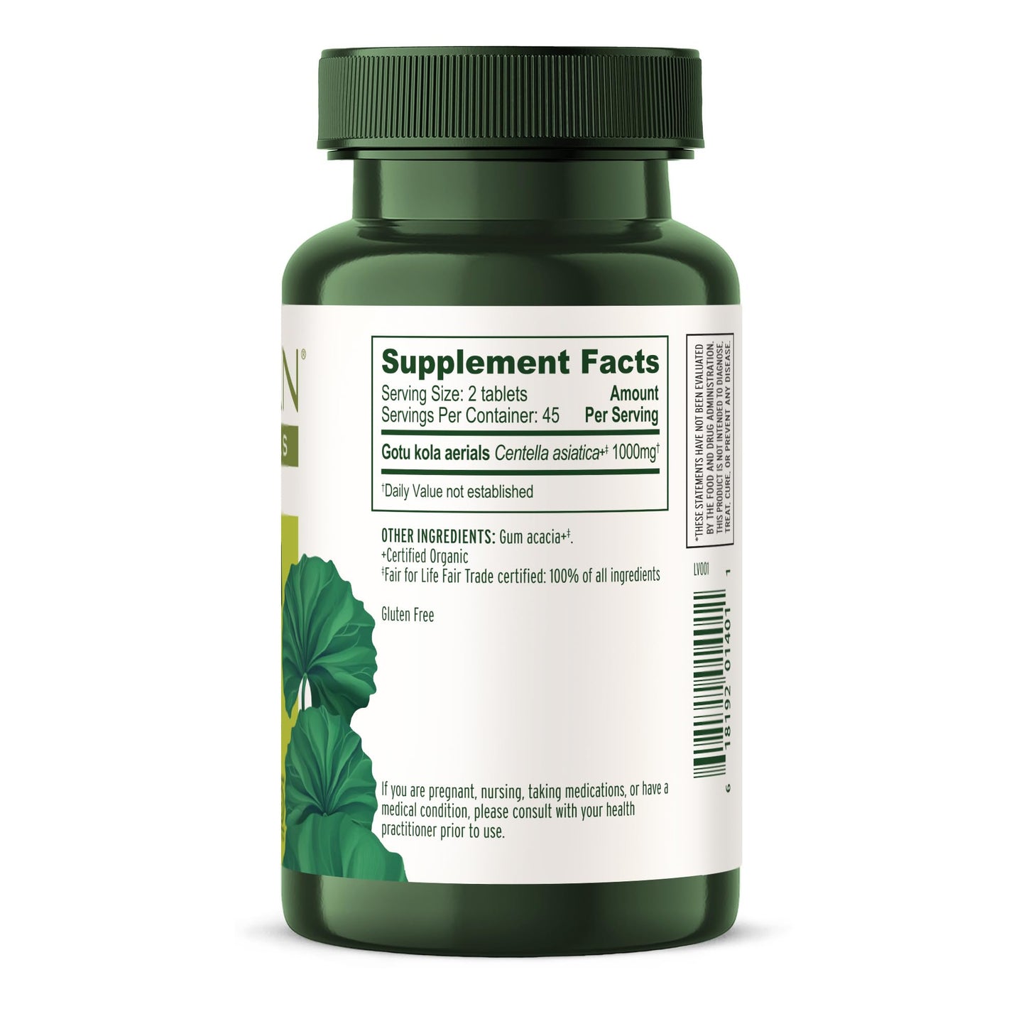 Banyan Botanicals Gotu Kola (Centella Asiatica) – Organic Adaptogen & Nootropic Brain Support | 90 Tablets | Vegan & Fairly Traded