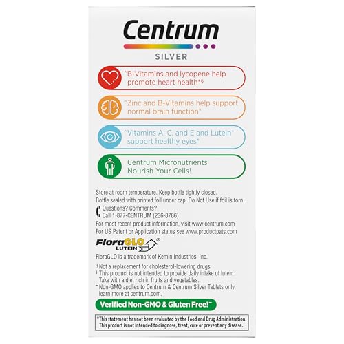 Centrum Silver Adult Multivitamin (80 Count) | Age 50+ | Vitamin D3