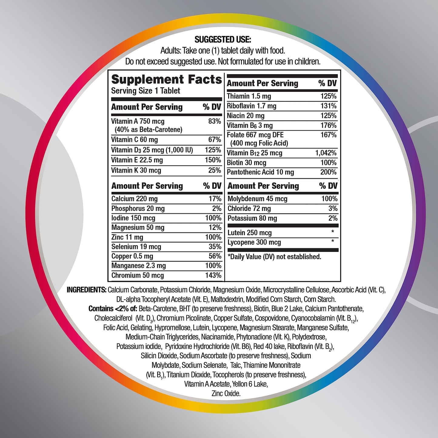 Centrum Silver Adult Multivitamin (80 Count) | Age 50+ | Vitamin D3