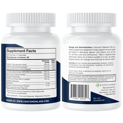 Centurion Defender PM – 9-in-1 Natural Sleep & Immune Support, 60 Caps