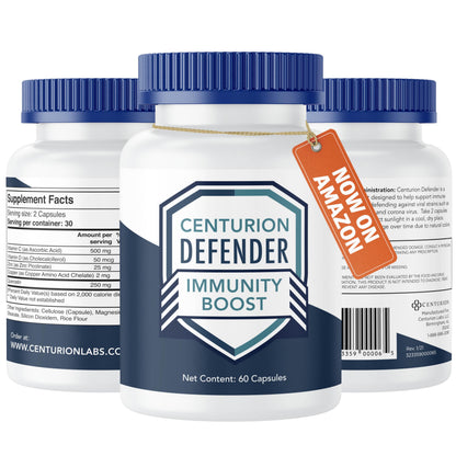 Centurion Labs Defender Immunity Boost – 5-in-1 Quercetin, Zinc, Vitamin D, Vitamin C & Copper | 60 Caps