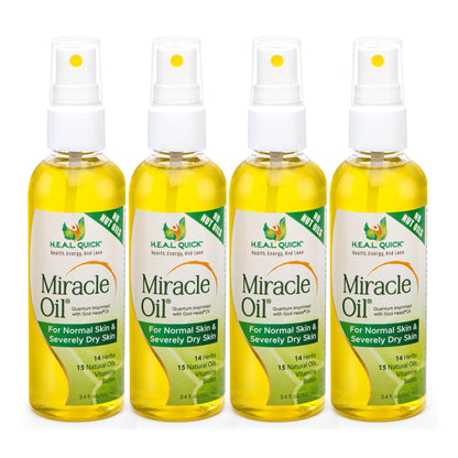 Century Systems H.E.A.L. Quick Oil – 3.4 oz, 4-Pack | 14 Herbal Extracts, 15 Natural Oils, Vitamins A, D3 & E + Biotin
