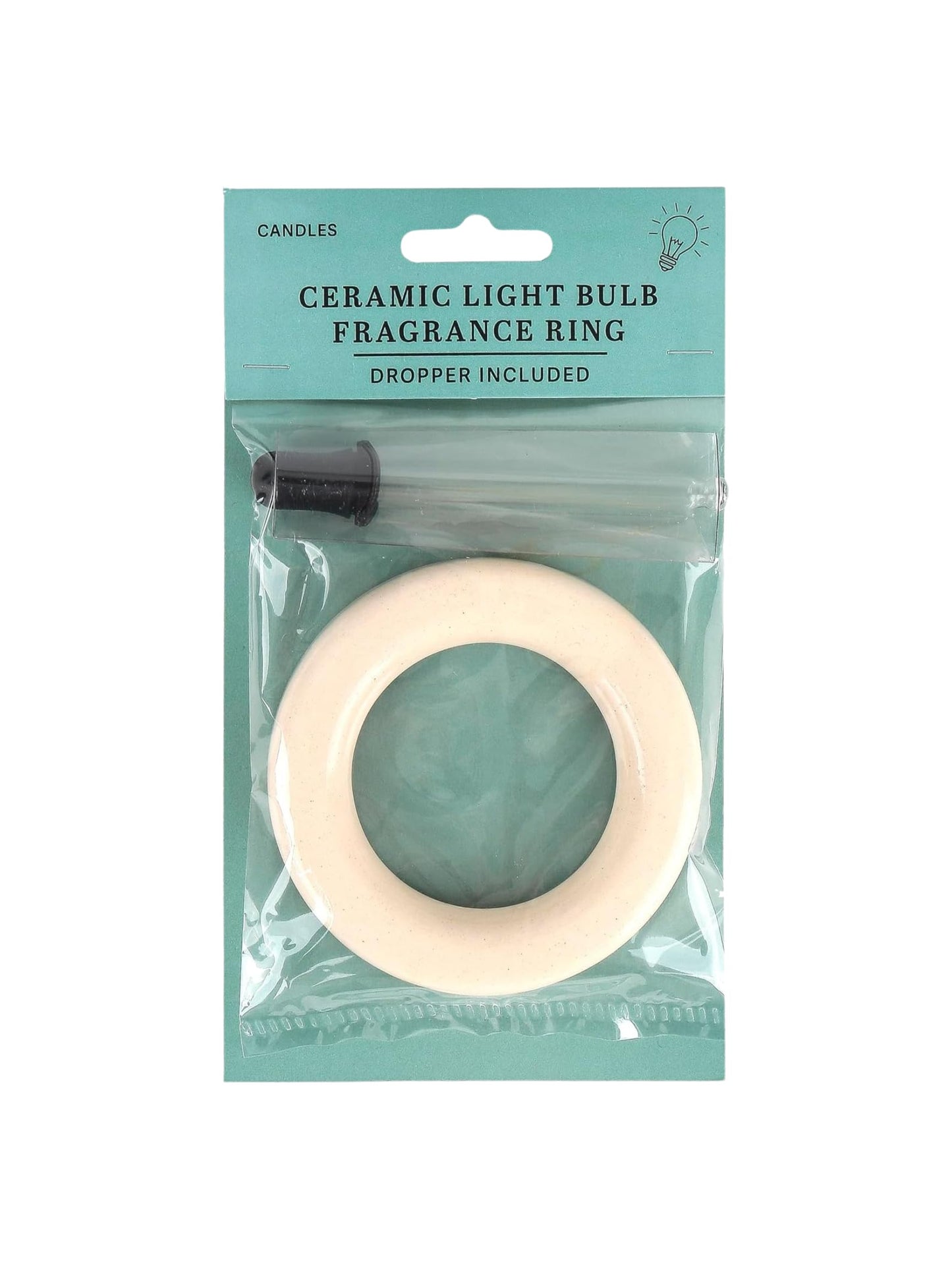Ceramic Light Bulb Fragrance Ring with Dropper – 4.5-inch Diffuser