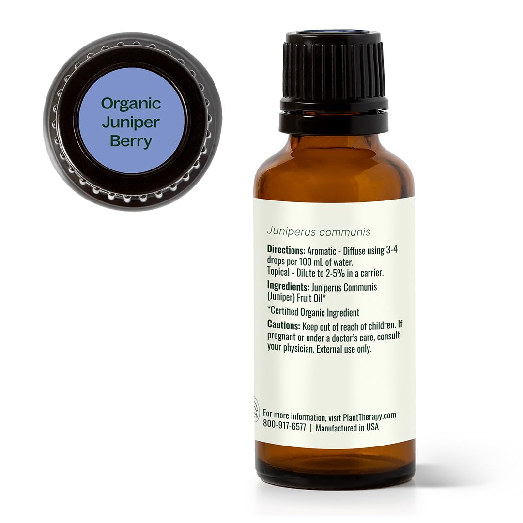 Plant Therapy Organic Juniper Berry Essential Oil 10 mL | 100% Pure & Therapeutic Grade