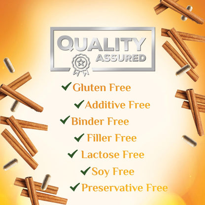 Ceylon Cinnamon Capsules 1800mg - Organic, Non-GMO, Gluten Free | 120 Capsules