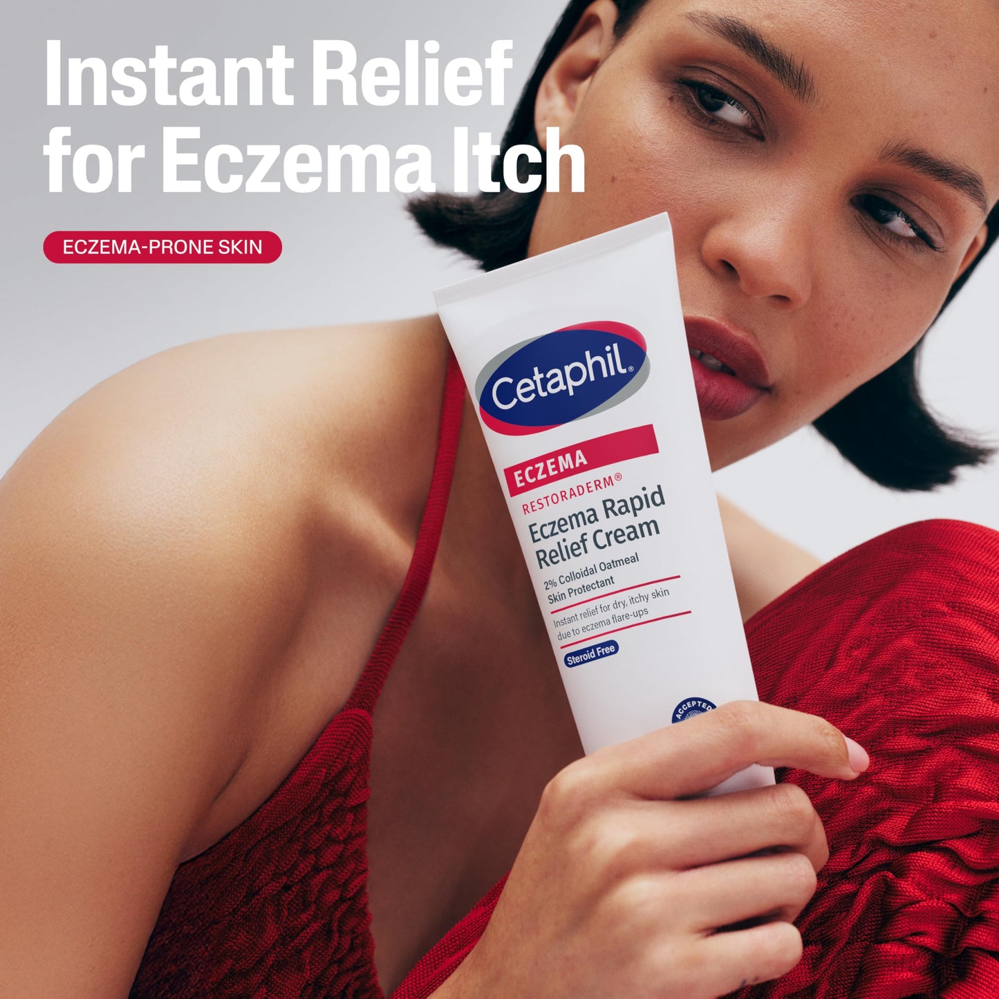 Cetaphil Eczema Restoraderm Flare-Up Relief Cream – 8 oz, 48-Hour Hydration, Steroid-Free