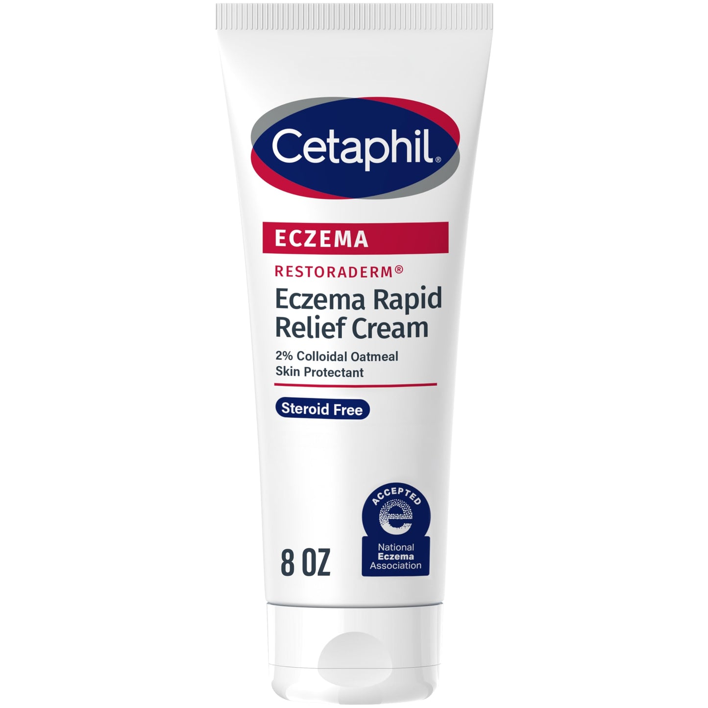Cetaphil Eczema Restoraderm Flare-Up Relief Cream – 8 oz, 48-Hour Hydration, Steroid-Free