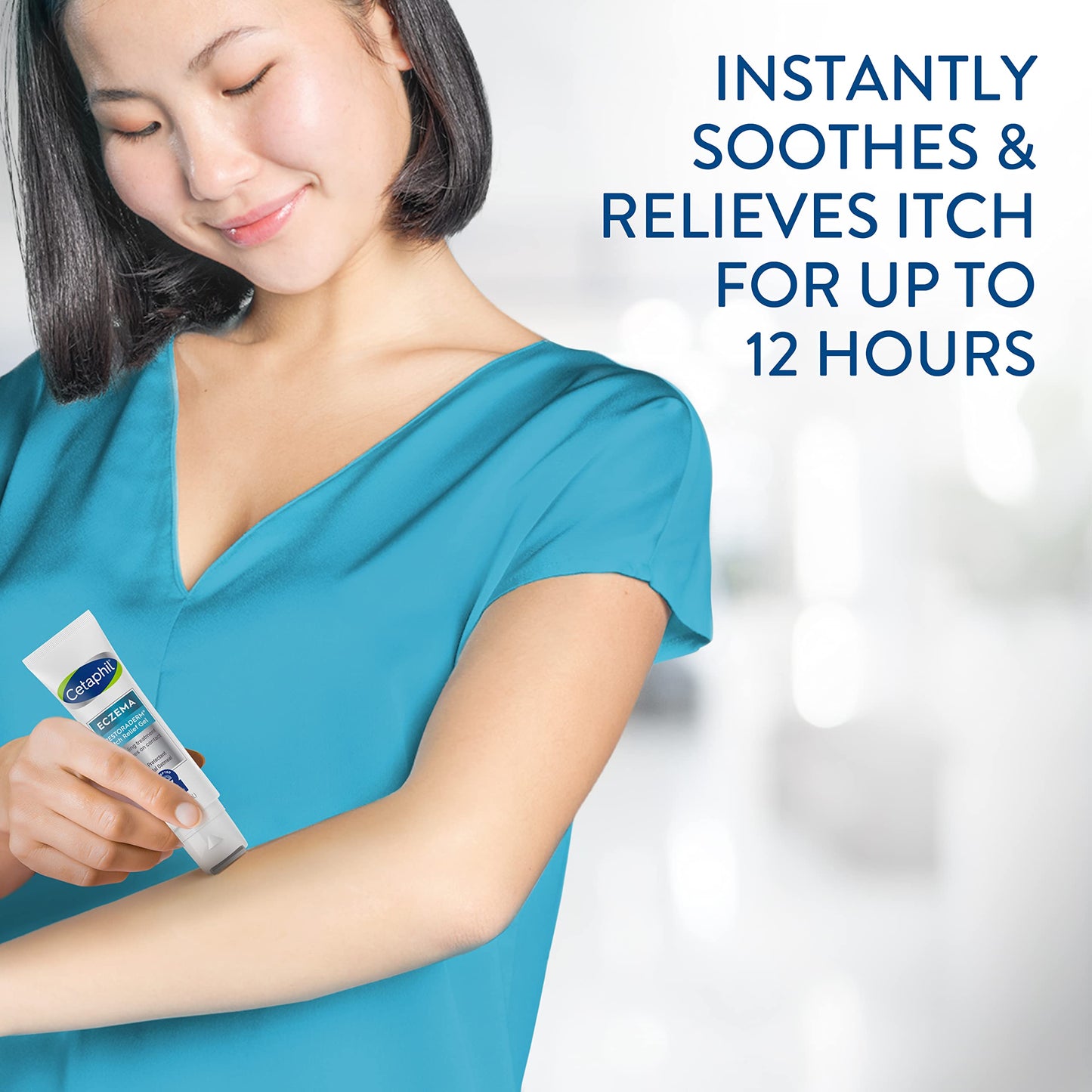 Cetaphil Eczema Restoraderm Itch Relief Gel — 0.5% Colloidal Oatmeal, Steroid-Free, 2 fl oz