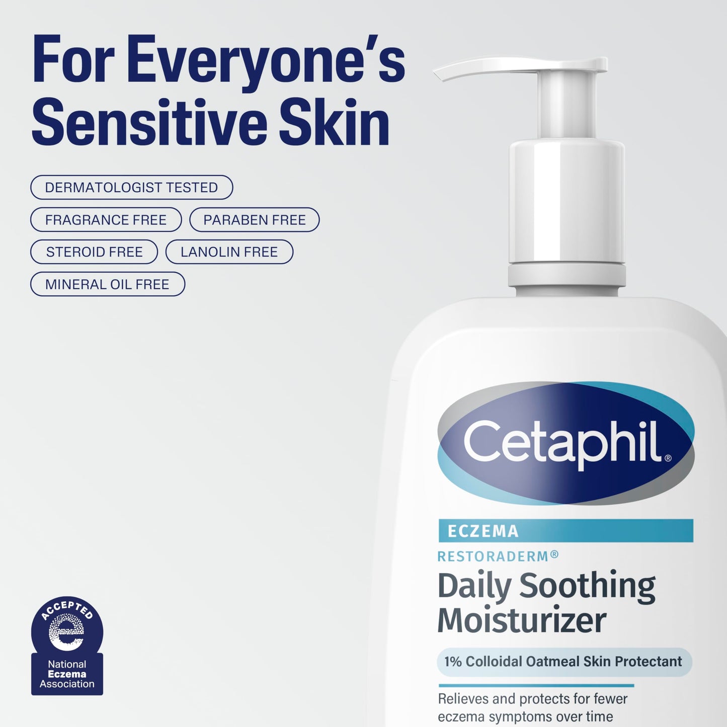 Cetaphil Restoraderm Soothing Moisturizer for Eczema-Prone Skin | 10 oz, Fragrance-Free