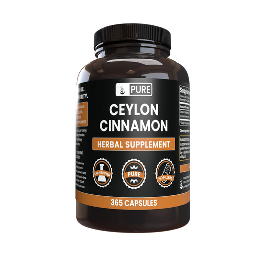 Pure Original Ceylon Cinnamon (365 Capsules) – No Magnesium or Rice Fillers BritishVita | Premium UK Vitamins & Wellness Supplements