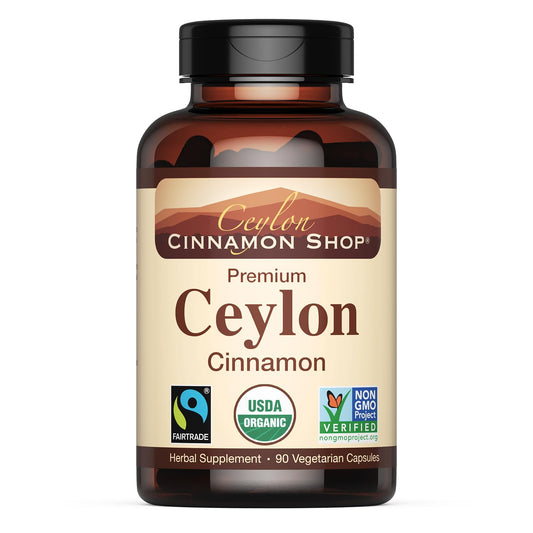 Ceylon Cinnamon Shop – Organic Ceylon Cinnamon Supplement, 90 Capsules BritishVita | Premium UK Vitamins & Wellness Supplements
