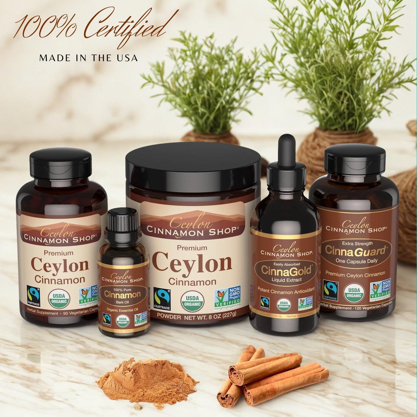 Ceylon Cinnamon Shop – Organic Ceylon Cinnamon Supplement, 90 Capsules