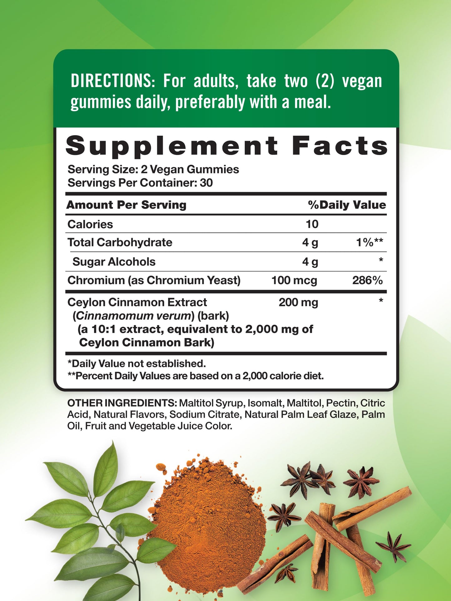 Nature's Truth Ceylon Cinnamon Gummies – 2000mg, Sugar Free, 60 Count, Vegan & Gluten Free
