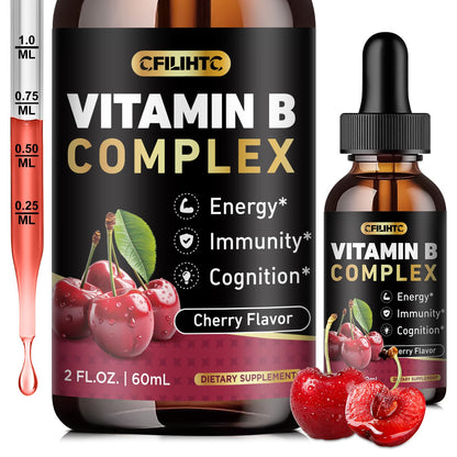 CFILIHTC B Complex Drops – Vegan Methyl B12, Cherry Flavor