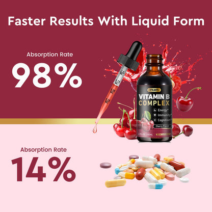 CFILIHTC B Complex Drops – Vegan Methyl B12, Cherry Flavor