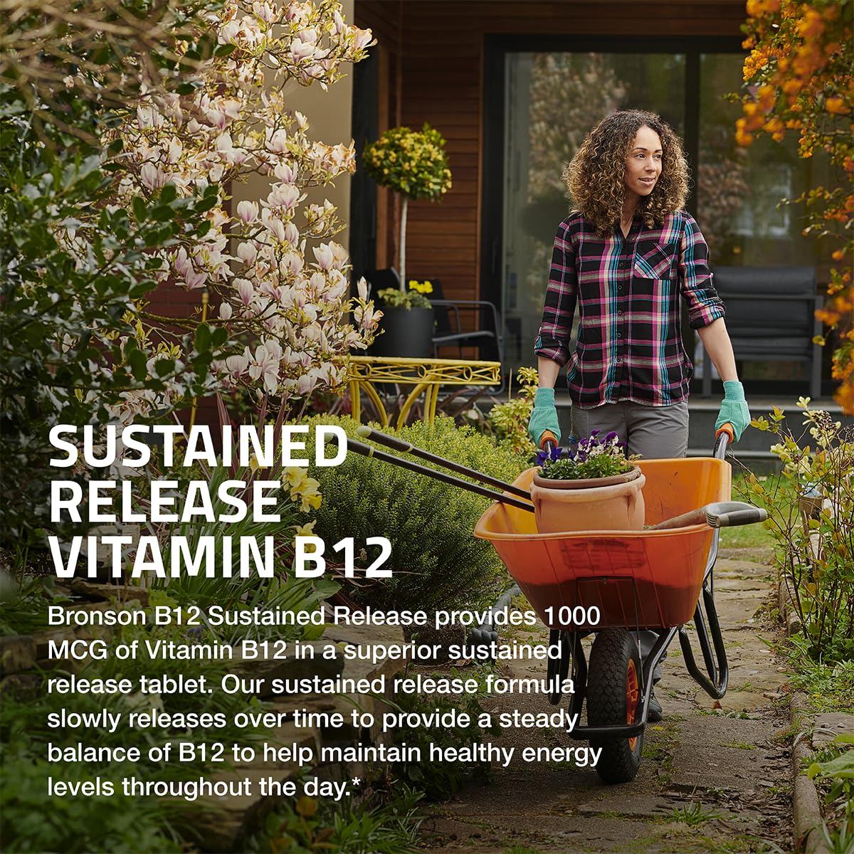 Bronson Vitamin B12 1000 mcg Sustained Release – Non-GMO, Vegan, 180 Tablets