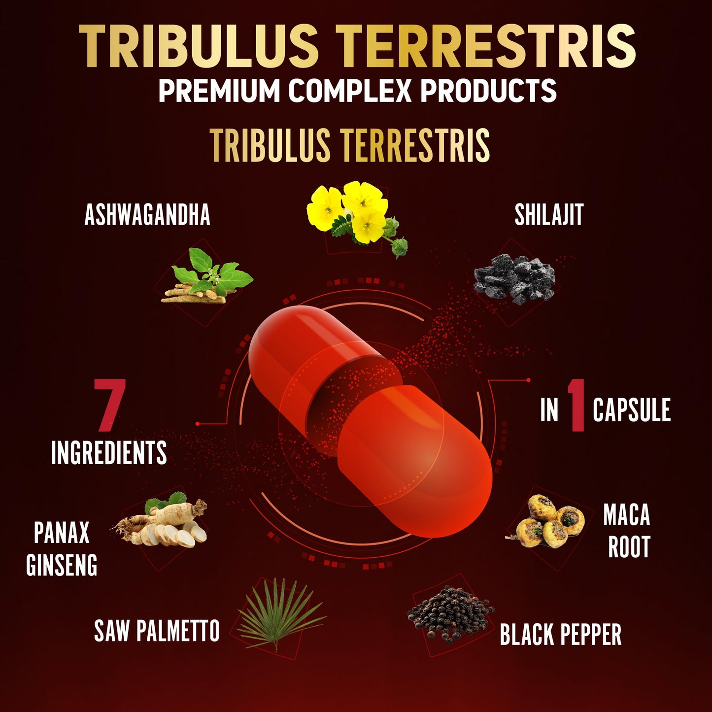 Tribulus Terrestris Supplement for Men & Women - 150 Capsules (5-Month Supply)