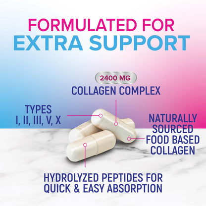 Multi Collagen 2400 mg — Types I, II, III, V & X | 120 Capsules